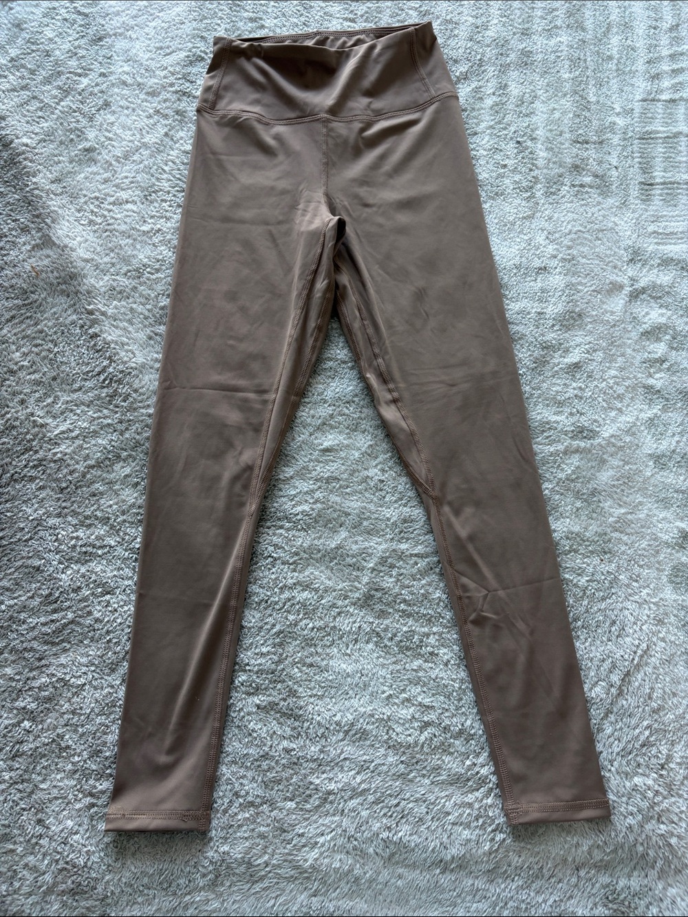 High-Rise Brown Women's Performance Leggings